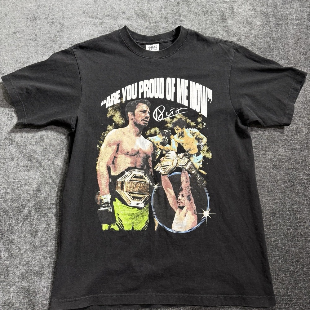 Alexandre Pantoja x Full Violence Black T-Shirt Men's Size Large Proud Of Me Now